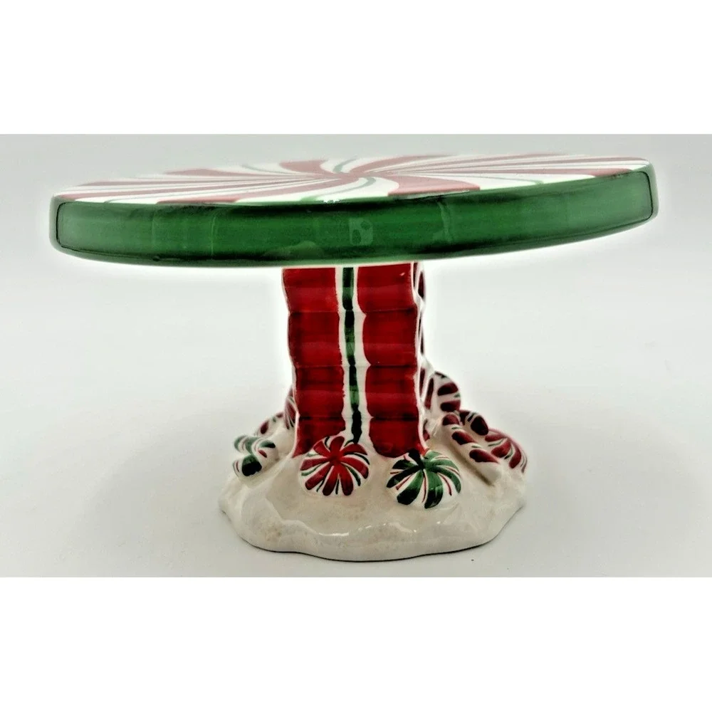 St. Nicholas Square‎ Candy Greetings Collection Pedestal Cake Stand Christmas